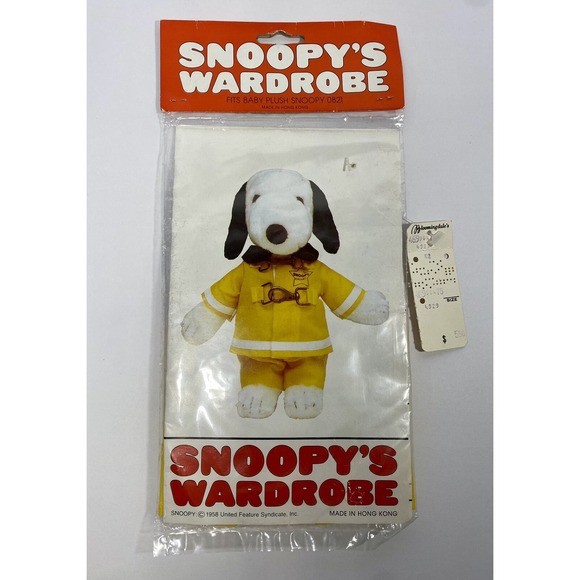 Other - NIP Baby Snoopy Clothes Outfit Plush Stuffed Animal Fireman Firefighter #4929